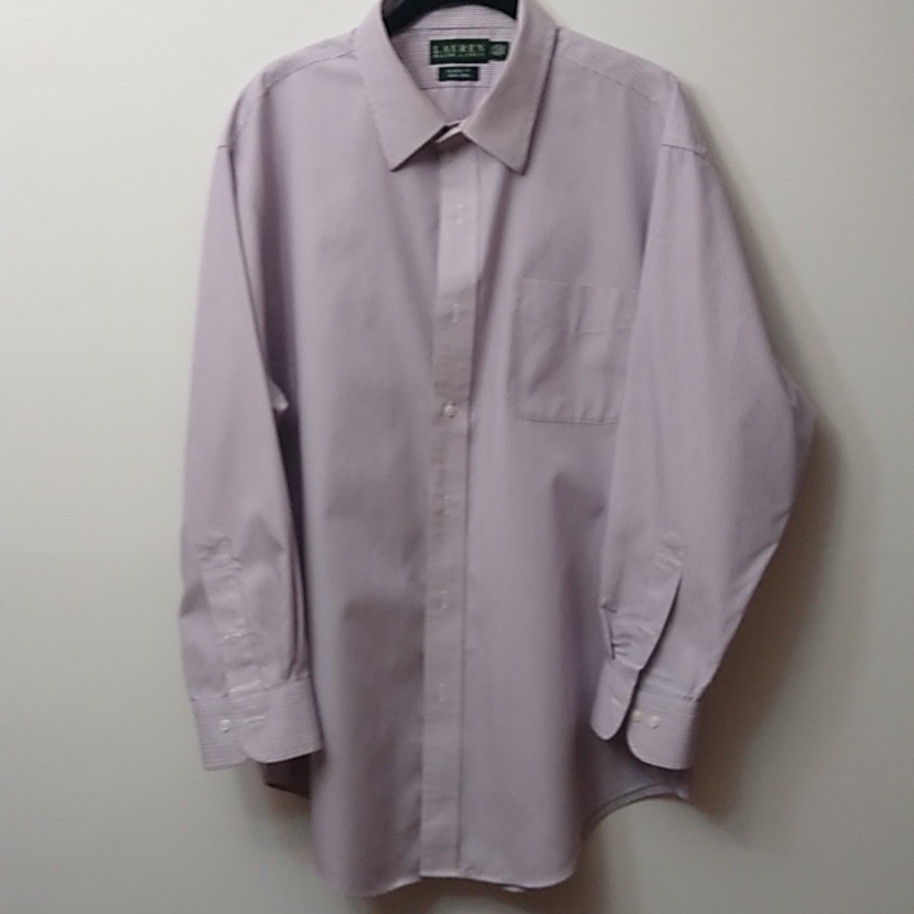 🎉HP🎉Ralph Lauren Men's Classic Fit Striped Dress Shirt, Lavender, 17-1/2 32/33